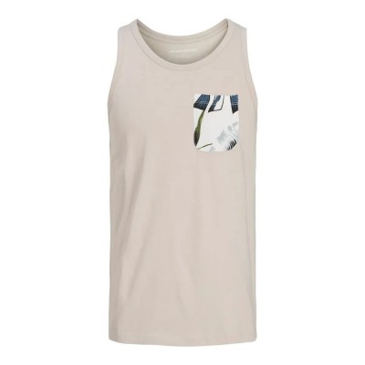 тениска,мъжки,тениски,jack,&,jones,hawaii,pocket,sleeveless,t,shirt,moonbeam,(beige)