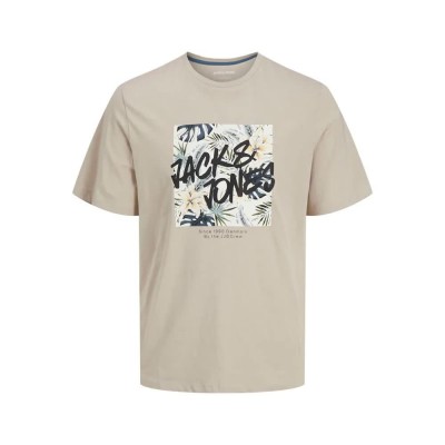 тениска,мъжки,тениски,jack,&,jones,hawaii,shape,short,sleeve,t,shirt,moonbeam,(beige)