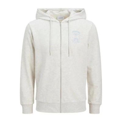 блуза,мъжки,пуловери,jack,&,jones,one,color,summer,full,zip,sweatshirt,white,melange,(white)