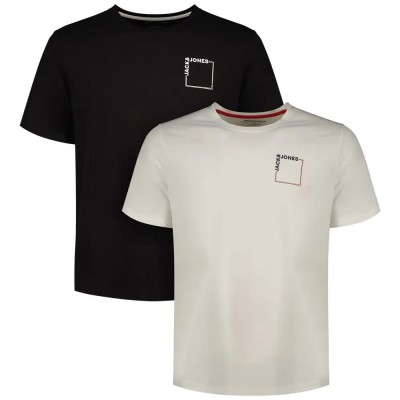 тениска,мъжки,тениски,jack,&,jones,verner,short,sleeve,t,shirt,2,units,white,black,(black,white)