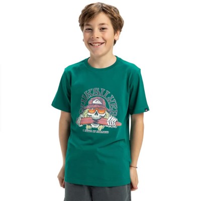 тениска,детски,тениски,quiksilver,ev,skull,feast,short,sleeve,t,shirt,teal,green,(green)