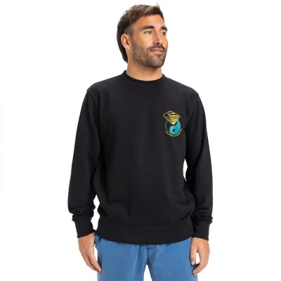 блуза,мъжки,пуловери,quiksilver,graphic,mix,sweatshirt,black
