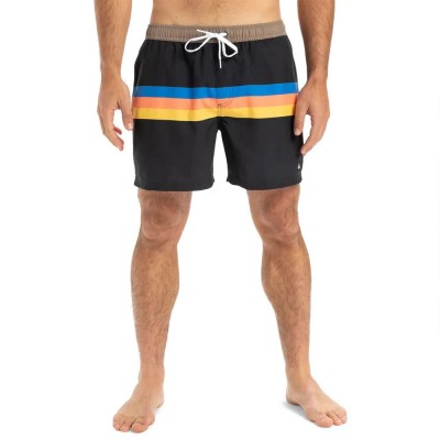 бански,гащета,мъжки,бански,костюми,quiksilver,everyday,straight,volley,15´´,swimming,shorts,black,retro,stripe,(black)