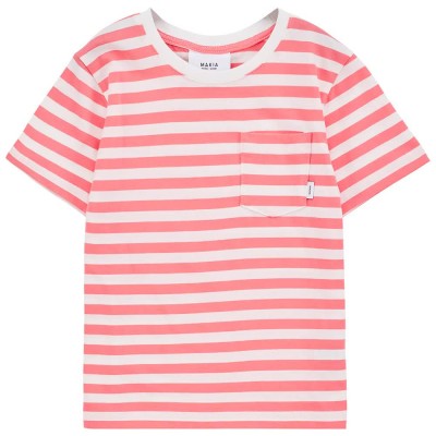 тениска,детски,тениски,makia,verkstad,short,sleeve,t,shirt,coral,off,white,(red)