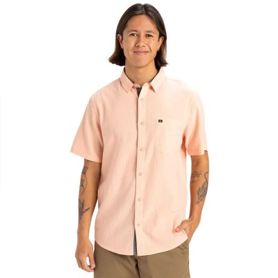 риза,с,къс,ръкав,мъжки,ризи,quiksilver,time,box,short,sleeve,shirt,peach,parfait,(orange)
