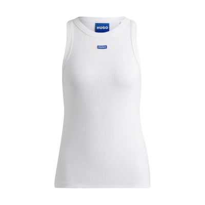 тениска,дамски,тениски,hugo,sleeveless,t,shirt,white,(black)