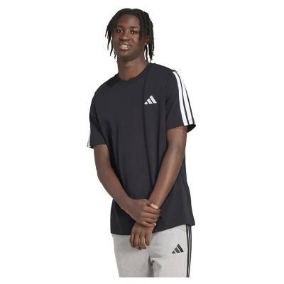тениска,мъжки,тениски,adidas,3,stripes,short,sleeve,t,shirt,black