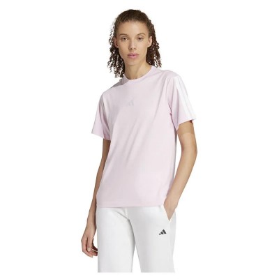 тениска,дамски,тениски,adidas,essentials,3,stripes,cotton,short,sleeve,t,shirt,clear,pink,white,2,(pink)