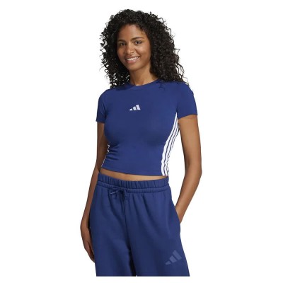 бебешка,тениска,дамски,тениски,adidas,essentials,3,stripes,slim,baby,short,sleeve,t,shirt,dark,blue,white,(blue)