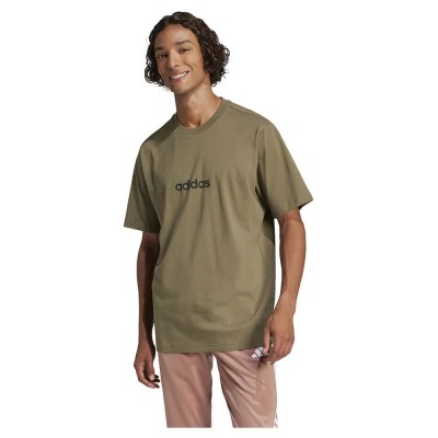 тениска,мъжки,тениски,adidas,essentials,linear,single,jersey,short,sleeve,t,shirt,olive,strata,black,(green)