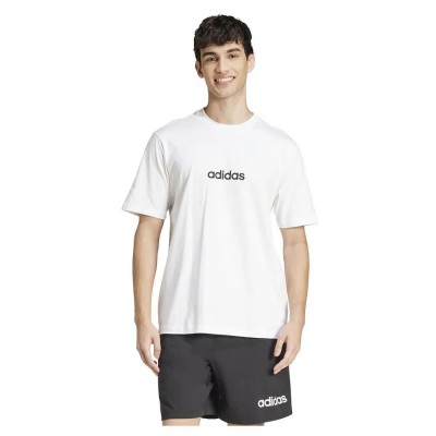тениска,мъжки,тениски,adidas,essentials,linear,single,jersey,short,sleeve,t,shirt,white,black,(white)