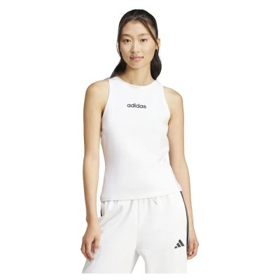 тениска,дамски,тениски,adidas,essentials,linear,slim,cotton,sleeveless,t,shirt,white,(white,black)
