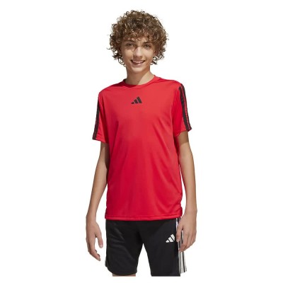 тениска,детски,тениски,adidas,train,essentials,3,stripes,short,sleeve,t,shirt,pure,ruby,black,(red)
