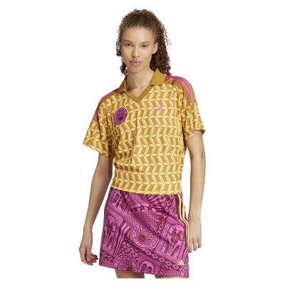 риза,с,къс,ръкав,дамски,блузи,дамски,ризи,adidas,x,farm,short,sleeve,shirt,yellow,golden,(gold,ochre,semi,spark)