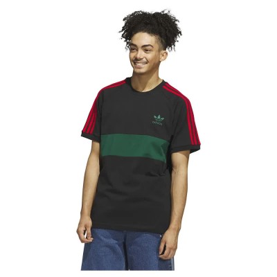тениска,мъжки,тениски,adidas,originals,3,stripes,panel,short,sleeve,t,shirt,black,collegiate,green,(black)
