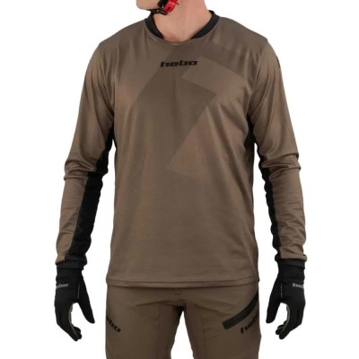 блуза,с,дълъг,ръкав,мъжки,тениски,дамски,тениски,hebo,tech,long,sleeve,jersey,brown,(brown)