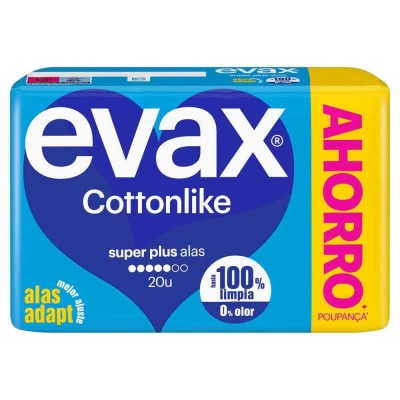хигиена,тяло,evax,cottonlike,super,plus,wings,compresses,20,units,clear,(multicolor)