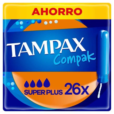 хигиена,тяло,tampax,compak,superplus,tampons,26,units,blue,(multicolor)