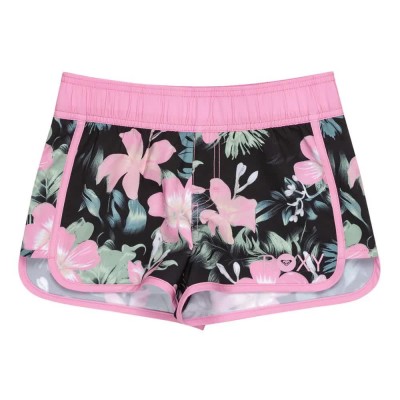 бански,гащета,детски,бански,костюми,roxy,good,waves,only,swimming,shorts,pink,(anthracite,shadow,floral)