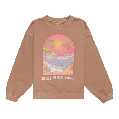 блуза,детски,блузи,roxy,lineup,rg,terry,sweatshirt,brown