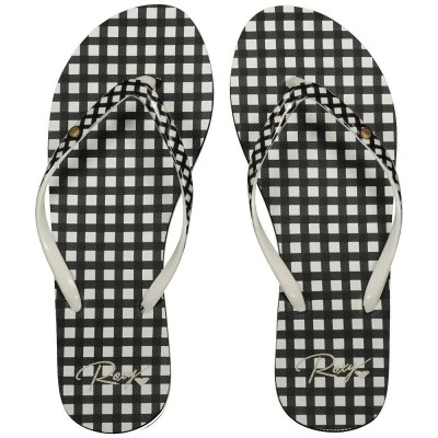 джапанки,дамски,сандали,и,чехли,roxy,portofino,iii,flip,flops,black,white,checker,(black)