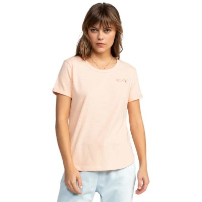 тениска,дамски,тениски,roxy,saturdaze,ss,tee,short,sleeve,t,shirt,beige,(peach,parfait)