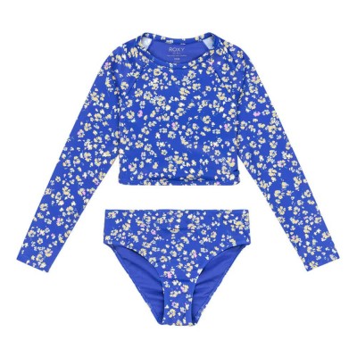 детски,бански,костюми,roxy,shadow,floral,crop,lycra,bikini,blue