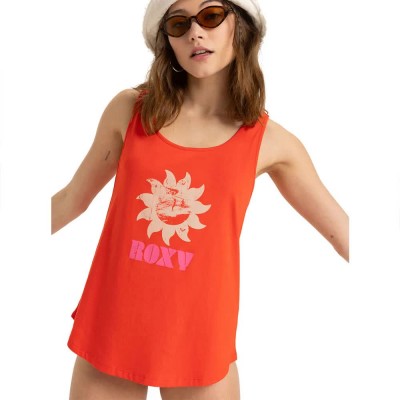 тениска,дамски,тениски,roxy,surfclassic,organic,sleeveless,t,shirt,poppy,red,(orange)