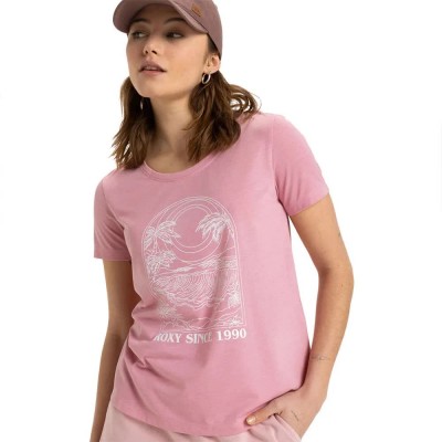 тениска,дамски,тениски,roxy,surfclassic,ss,short,sleeve,t,shirt,orchid,smoke,(pink)
