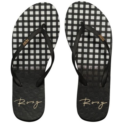 джапанки,дамски,сандали,и,чехли,roxy,viva,stamp,ii,flip,flops,black,white,checker,(black)
