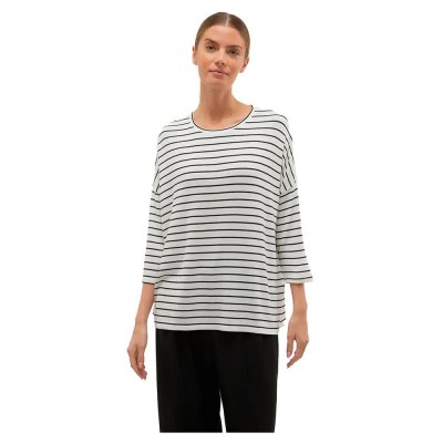 тениска,мъжки,тениски,дамски,тениски,vero,moda,brianna,3,4,sleeve,t,shirt,white,(snow,white,stripes,w.,black)