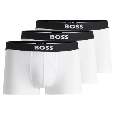 боксерки,мъжко,бельо,hugo,one,10272529,trunk,boxers,3,units,white,(white)