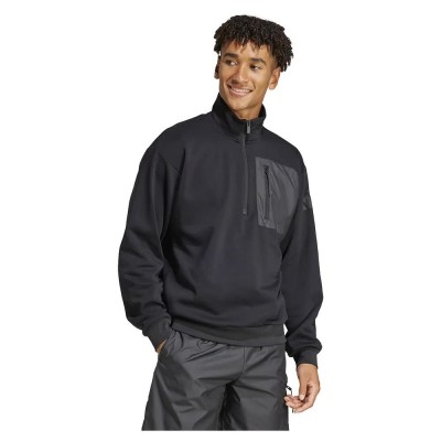 поларена,блуза,мъжки,пуловери,adidas,city,escape,fleece,half,zip,sweatshirt,black