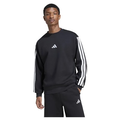 поларена,блуза,мъжки,пуловери,adidas,essentials,3,stripes,fleece,sweatshirt,black,white
