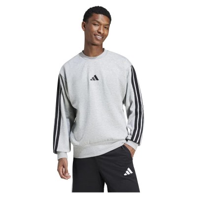 поларена,блуза,мъжки,пуловери,adidas,essentials,3,stripes,fleece,sweatshirt,medium,grey,heather,(grey)