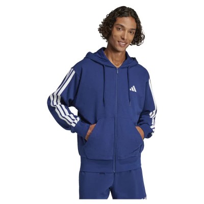 блуза,мъжки,пуловери,adidas,essentials,3,stripes,french,terry,full,zip,sweatshirt,blue