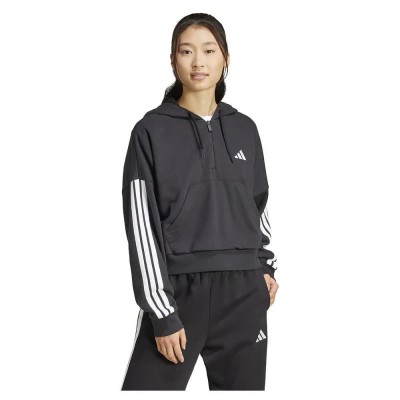 суичър,дамски,блузи,adidas,essentials,3,stripes,french,terry,hoodie,black,white,(black)