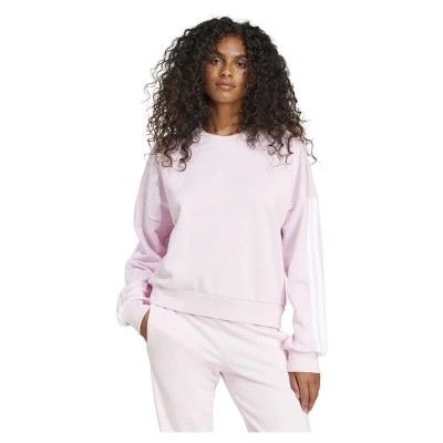 блуза,дамски,блузи,adidas,essentials,3,stripes,french,terry,sweatshirt,pink,(clear,pink,white)