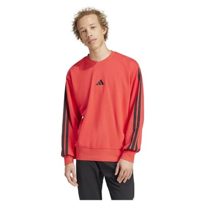 блуза,мъжки,пуловери,adidas,essentials,3,stripes,french,terry,sweatshirt,pure,ruby,black,(orange)