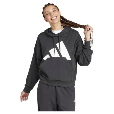 суичър,дамски,блузи,adidas,essentials,big,logo,french,terry,loose,hoodie,black,white,(black)