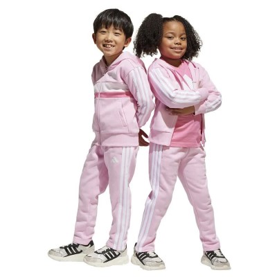 анцуг,детски,анцузи,adidas,seasonal,essentials,tiberio,3,stripes,fleece,tracksuit,true,pink,white,clear,pink