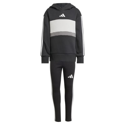 анцуг,детски,анцузи,adidas,seasonal,essentials,tiberio,3,stripes,fleece,leggings,tracksuit,black,white,grey,two,(black)