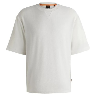 тениска,мъжки,тениски,boss,waffle,01,short,sleeve,t,shirt,white