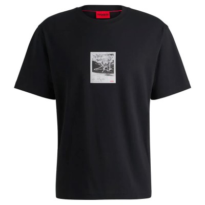 тениска,мъжки,тениски,hugo,darthy,01,short,sleeve,t,shirt,black