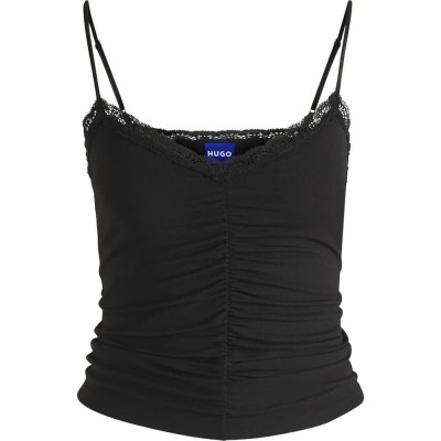 тениска,дамски,тениски,hugo,dele,01,sleeveless,t,shirt,black