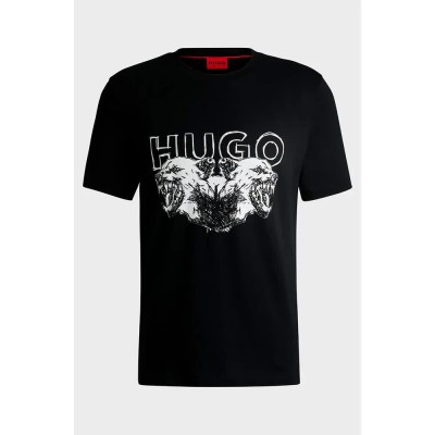 тениска,мъжки,тениски,hugo,durro,01,short,sleeve,t,shirt,black