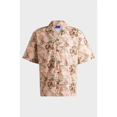 риза,с,къс,ръкав,мъжки,ризи,hugo,eligino,01,blue,short,sleeve,shirt,pink,(light,pastel,pink)
