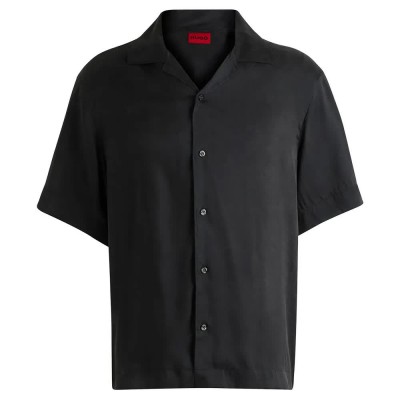 риза,с,къс,ръкав,мъжки,ризи,hugo,espino,01,short,sleeve,shirt,black