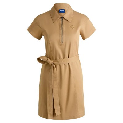 рокля,дамски,поли,и,рокли,hugo,kerami,1,blue,long,sleeve,short,dress,beige