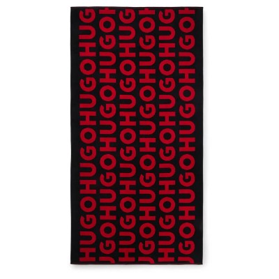 хавлиена,кърпа,хавлии,hugo,monogram,01,towel,black